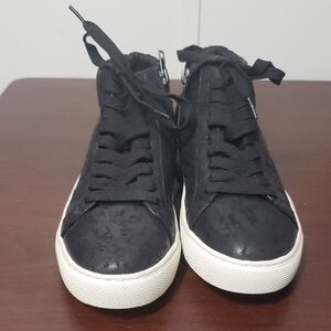 HEYGIRL BY CORKYS IMAGINE Black Metallic Leopard High-Top Sneakers